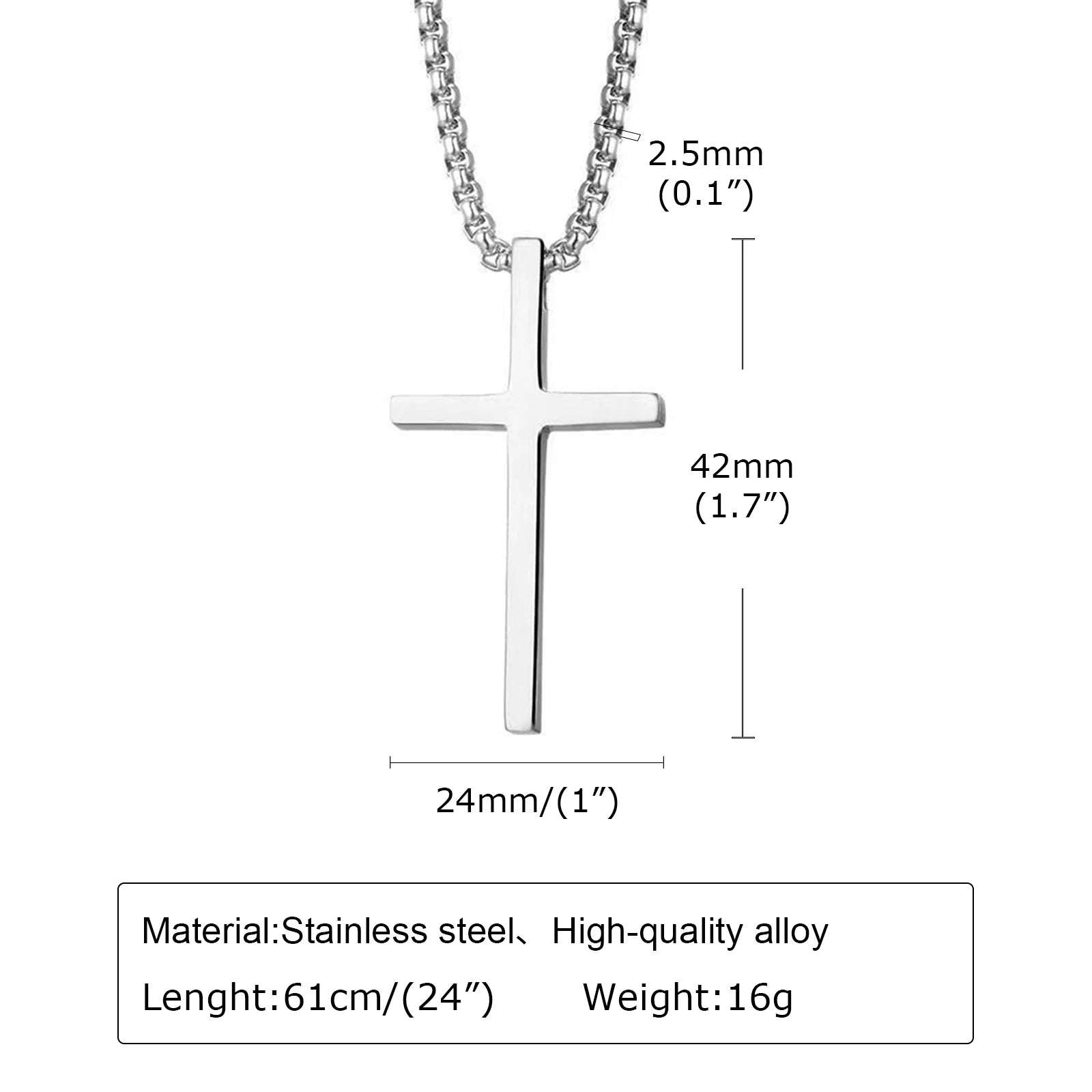 Timeless Cross Necklace Charm